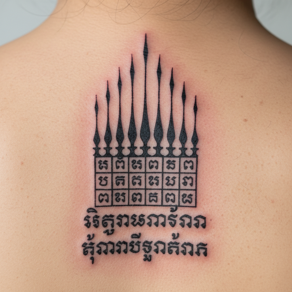 Gao Yord Sak Yant design — close-up