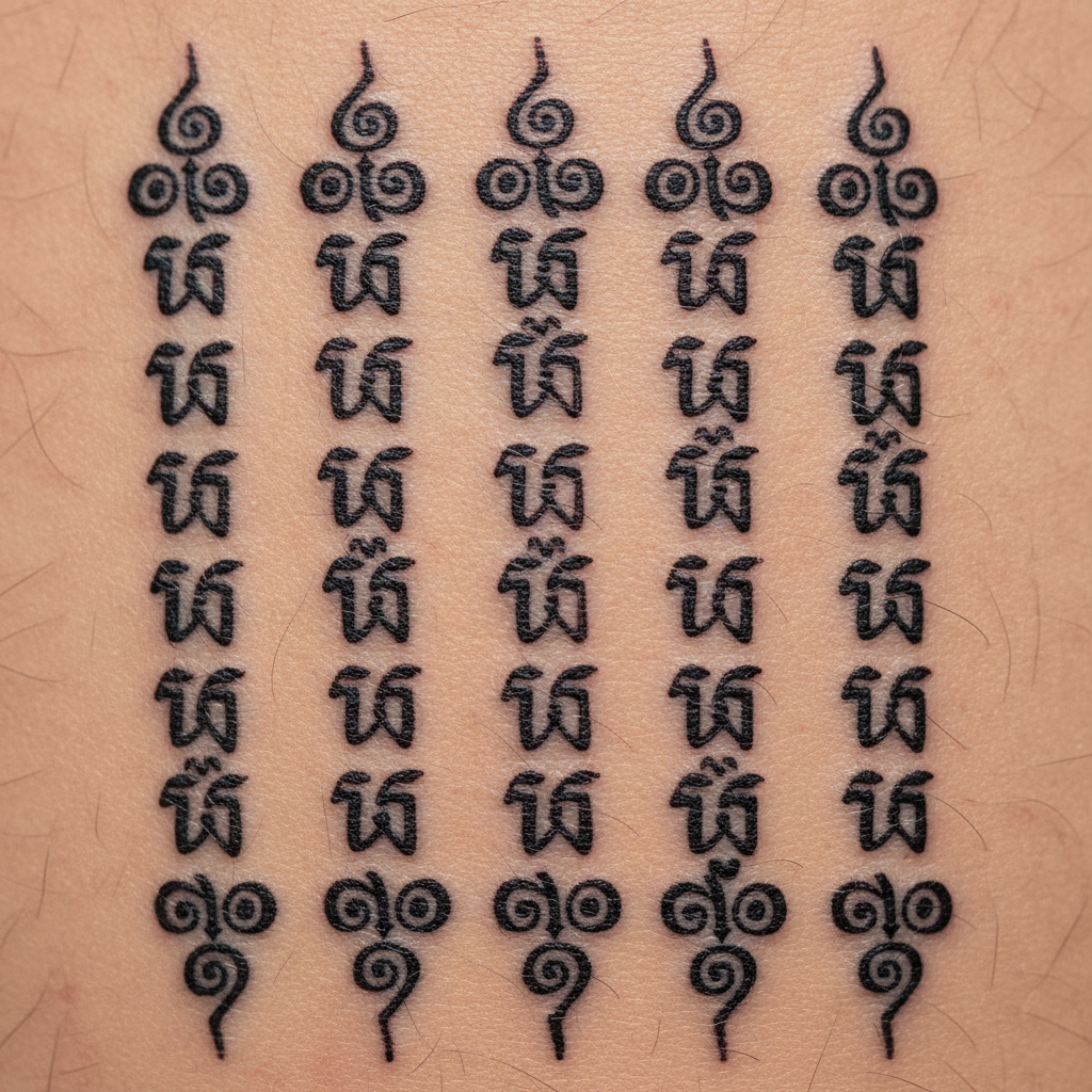 Hah Taew Sak Yant design — close-up